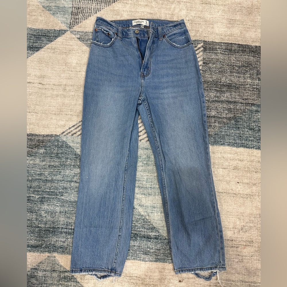 Abercrombie and Fitch ankle straight jeans, curve love, size 0/25 short